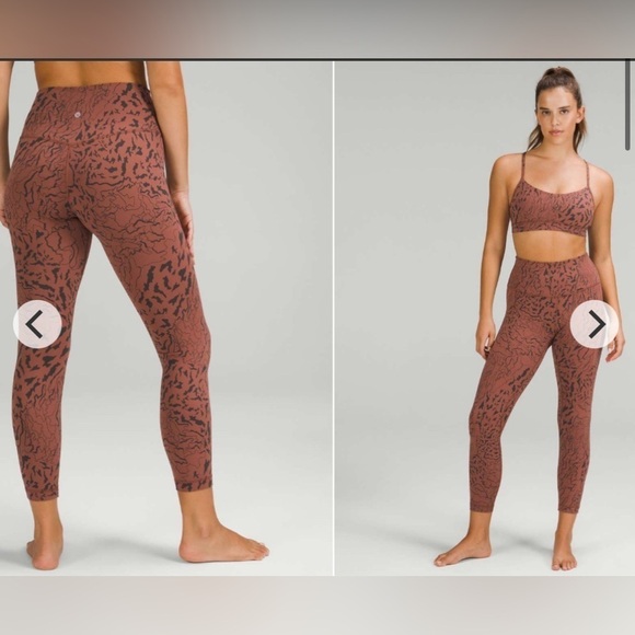 Nice🌟Lululemon Align High-Rise Pant 25" Sz 6 Camo Contour Ancient Copper Grey - Picture 7 of 8